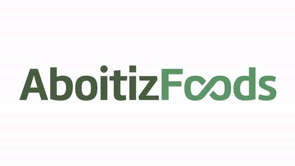 Aboitiz Foods wordmark, with the oo of Foods drawn as an infinity loop
