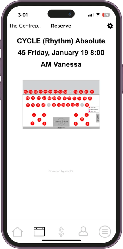 Current slot screen: a tiny seat map image under a long title
