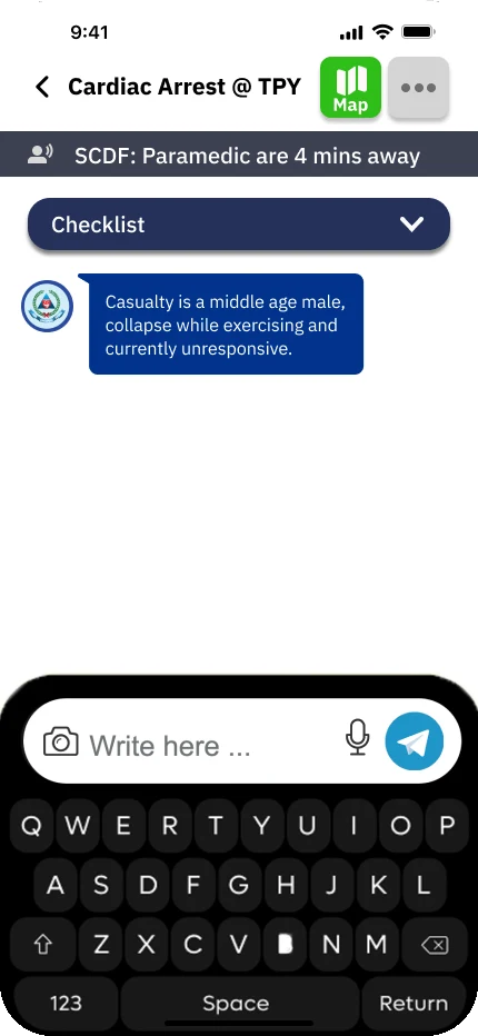 Case group chat with checklist