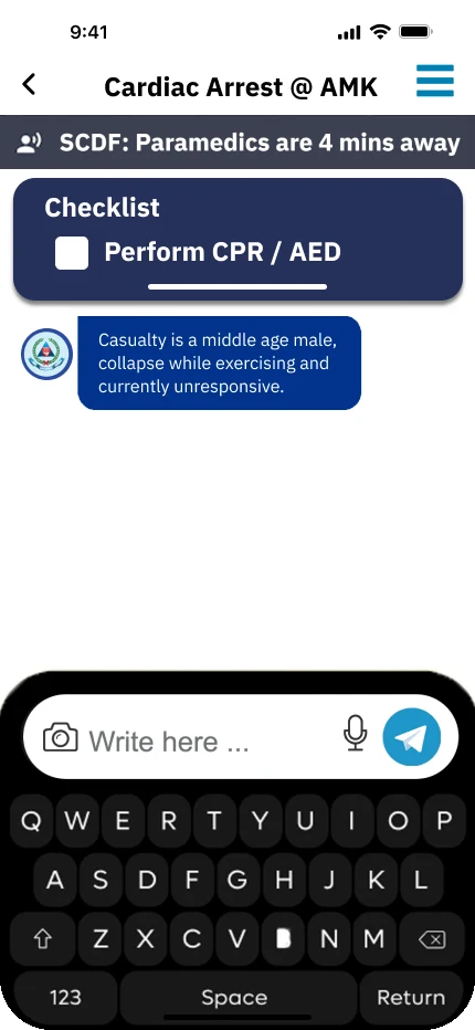 Early chat screen